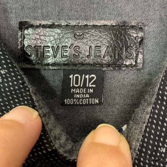 Steve’s Jeans Printed Button Up Long Sleeve Top Size Boy’s 10/12 - Picture 6 of 9